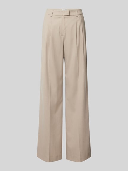 SEDUCTIVE Bundfaltenhose aus Woll-Mix Modell 'CERCIA' Sand Melange 2