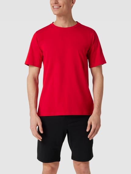 SCHIESSER T-Shirt mit Rundhalsausschnitt Modell 'Hannes' Rot 4