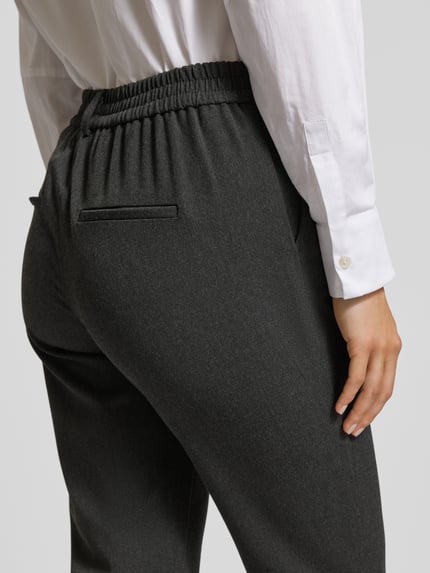 VERO MODA Loose Fit Stoffhose mit angedeutetem Eingriff Modell 'MAYA' Dunkelgrau 3
