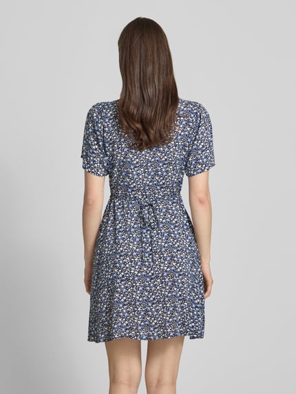 ONLY Mini-jurk van pure viscose model 'EVIDA' Marineblauw - 5