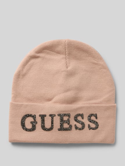 GUESS Czapka beanie z mieszanki wiskozy Różowy 1