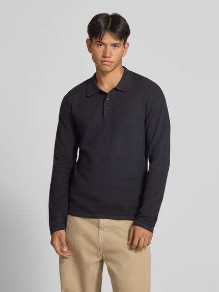 JACK & JONES koszulka polo w kroju slim fit z detal z logo model 'AUSTIN' Czarny 4