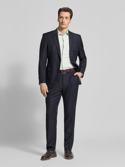 OLYMP No. Six Super Slim Fit Business-Hemd Modern Kent Uni Twill Hellgruen 1