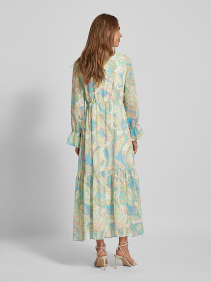 s.Oliver BLACK LABEL Maxi-jurk met V-hals Geel - 5