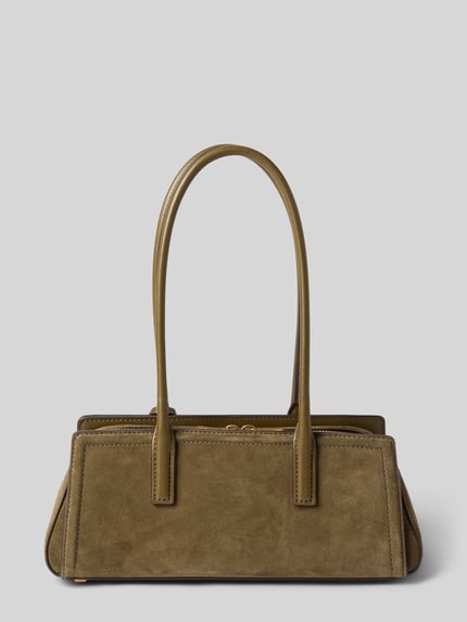 MICHAEL Michael Kors Handtasche aus echtem Leder mit Label-Applikation Modell 'LAILA' Khaki 3
