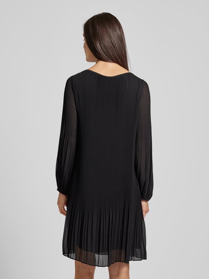 s.Oliver BLACK LABEL Soepele jurk met lange mouwen van geplooid chiffon Black - 5