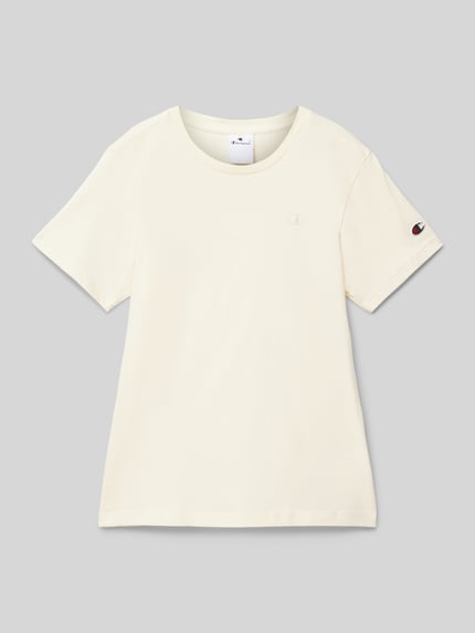 Champion T-shirt z wyhaftowanym logo Écru 1
