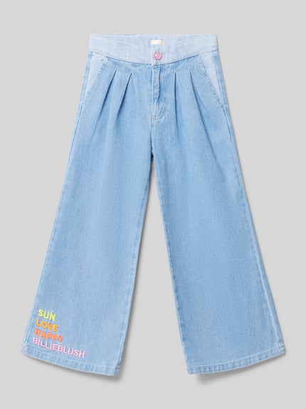 BILLIEBLUSH Jeans mit Bundfalten Hellblau 1