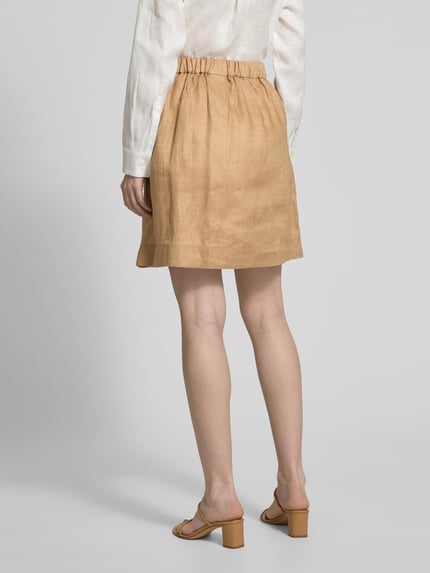 MM by Max Mara Leinenrock mit Gürtel Modell 'SCOGLIO' Camel 5