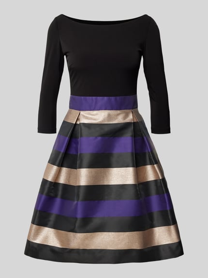 SWING Knielanges Cocktailkleid mit Effektgarn Black 2