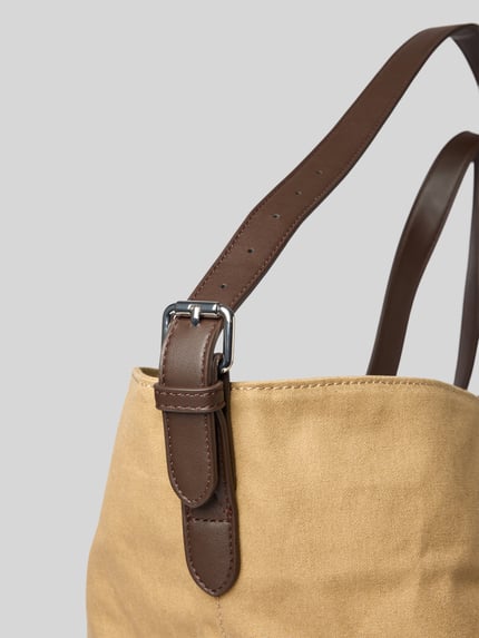 bugatti Shopper mit Label-Patch Modell 'Finn' Camel 3