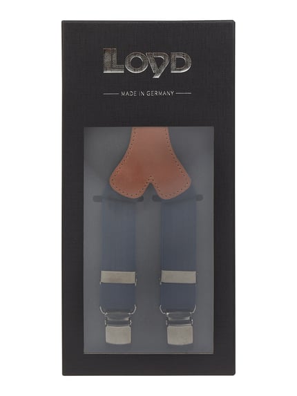 LLOYD Men's Belts Hosenträger mit Leder-Badge Marine 3