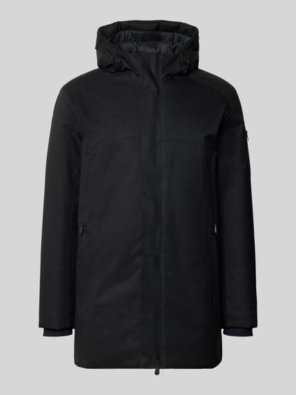 BOSS Green Parkamantel mit Kapuze Modell 'OW_Hexatech' Black 1