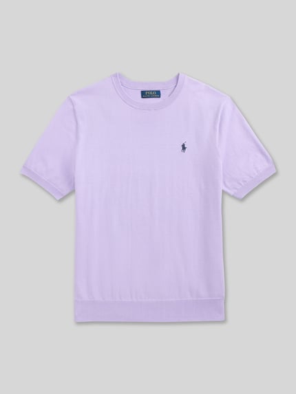 Polo Ralph Lauren Regular Fit T-Shirt aus reiner Baumwolle Lila 2