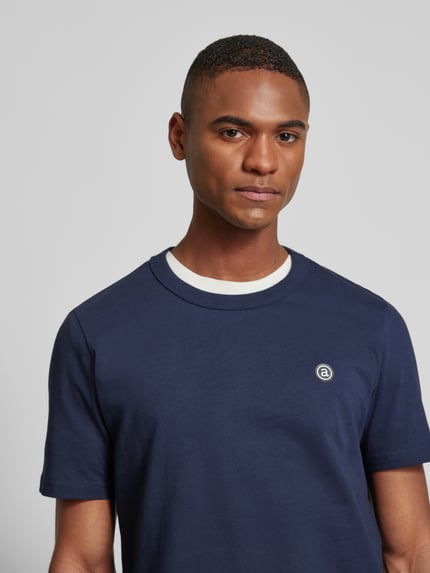 Anerkjendt T-Shirt mit Label-Detail Modell 'AKROD' Dunkelblau 3