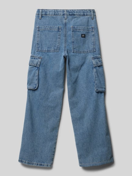 NAME IT Baggy fit cargo-jeans met steekzakken, model 'RYAN' Blauw - 3