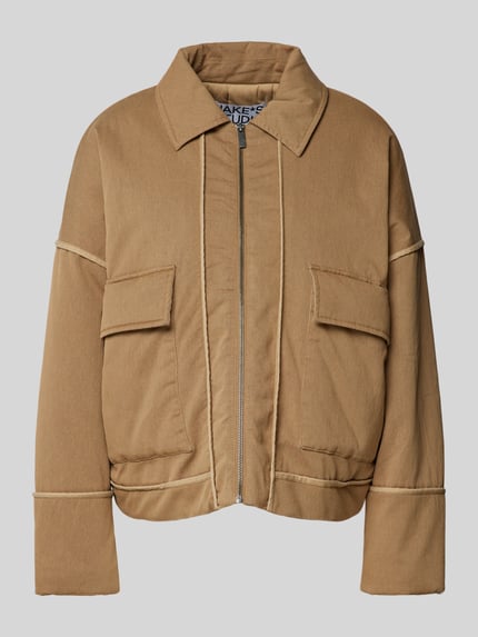 Jake*s Studio Woman Hemdjacke mit Umlegekragen Mud 2