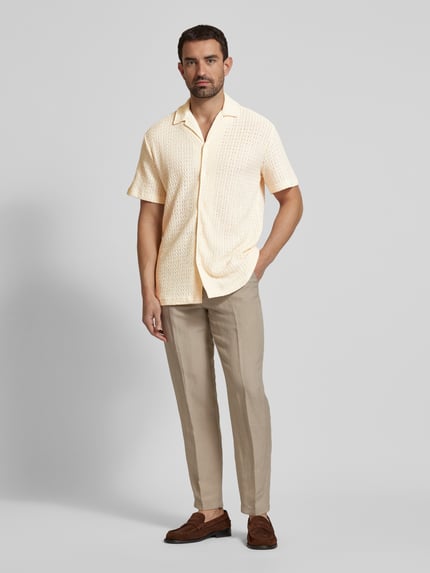 Selected Relaxed Fit Freizeithemd mit Umlegekragen Modell 'SLHRELAXBANE' Offwhite 1