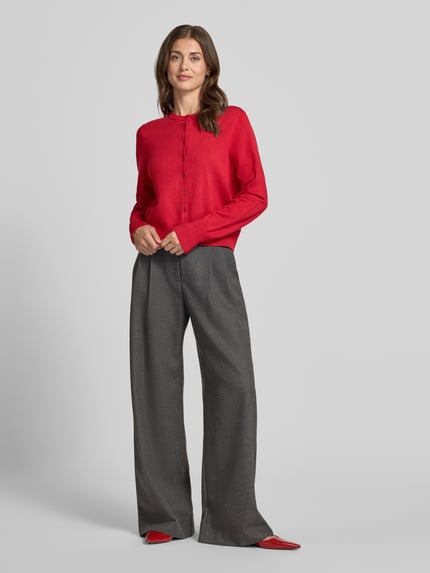 Jake*s Collection Cardigan mit durchgehender Knopfleiste Kirsche 1
