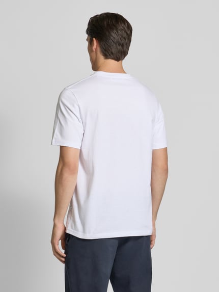 Wood Wood T-Shirt mit Motiv- und Label-Print Modell 'Bobby' Weiss 5