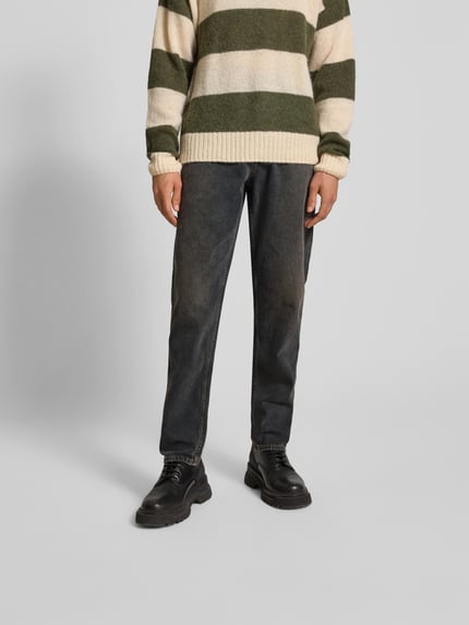 Closed Straight Fit Jeans mit Logo-Patch Dunkelblau 4