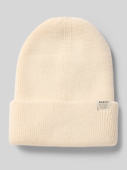 Barts Mütze mit Umschlag und Label-Detail Modell 'KINABALU' Offwhite 1