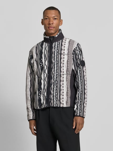 COLUCCI Regular Fit Fleecejacke mit Stehkragen Modell 'SIGNATURE' Black 4