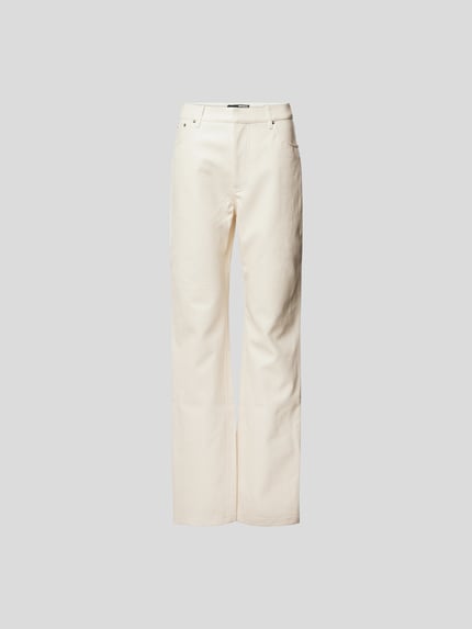 Bootcut fit jeans met structuurpatroon Shop The Look MANNEQUINE