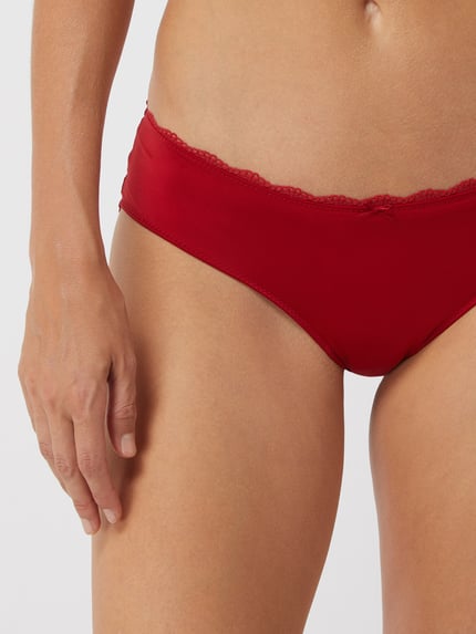 Mey Heupslip met kanten inzet Rood - 6