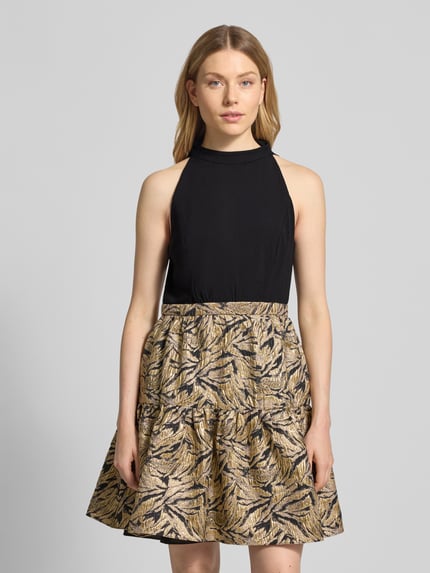 Adrianna Papell Cocktailjurk in 2-in-1-look. Zwart - 4