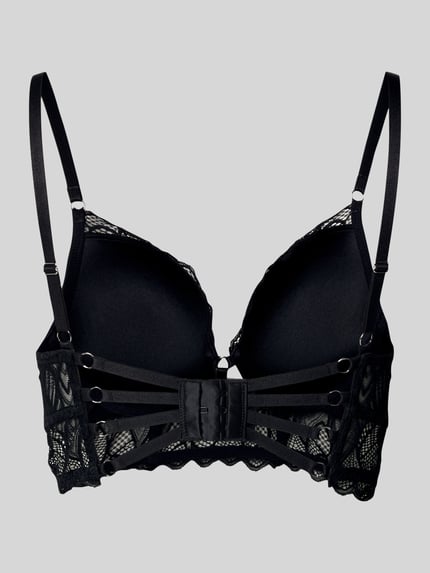 LASCANA Push-Up-BH mit Spitzenbesatz Modell 'Alicia' Black 3