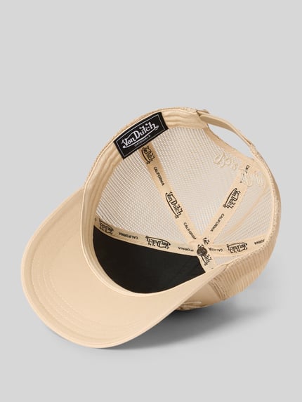 Produktfoto, Trucker Cap mit Logo-Stitching von Von Dutch voor heren van katoenmix met gestikt logo, snapback, mesh, in beige tinten
