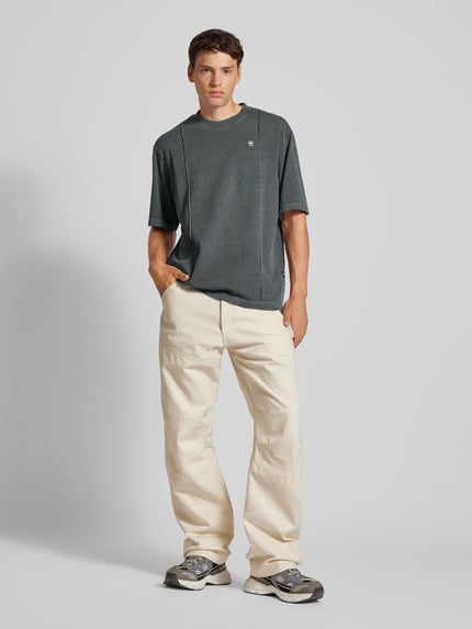 G-Star RAW T-Shirt mit Label-Stitching Anthrazit 1