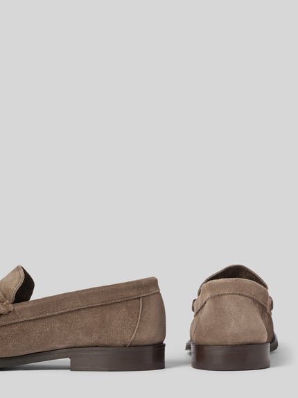 Garment Project Loafer aus Rindsvelours mit Gummisohle Taupe 2