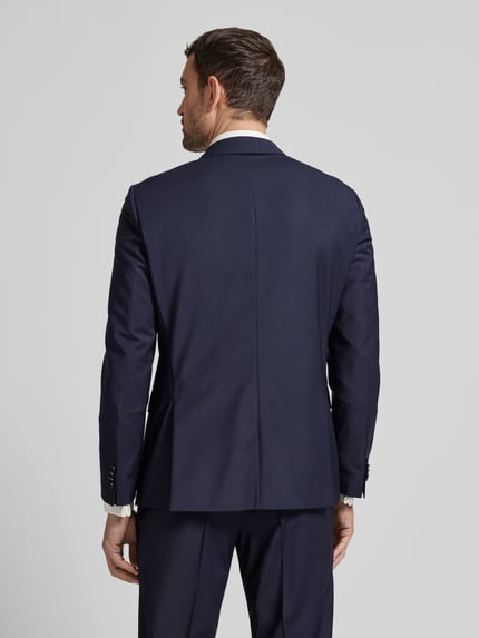 BOSS Slim fit 2-knoops colbert met kissing buttons, model 'Huge' Marineblauw - 5