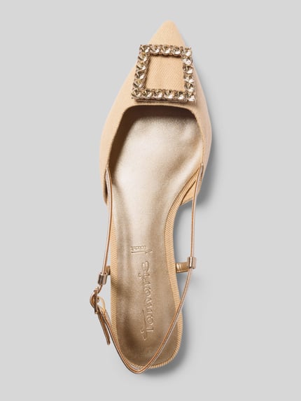 Tamaris Ballerinas mit Applikation Camel 3