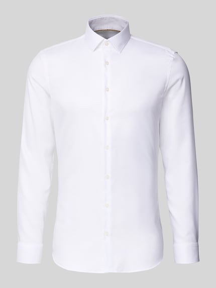 Jake*s Super Slim Fit Businesshemd mit Kentkragen Weiss 2