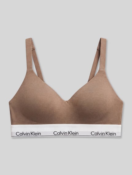Calvin Klein Underwear Biustonosz typu bralette z mieszanka bawełny i modalu Jasnobrązowy 2