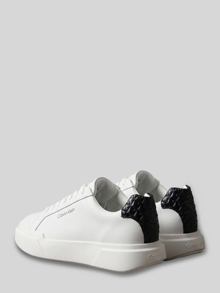 CK Calvin Klein Sneaker aus echtem Rindsleder Modell 'CHUNKY CUPS' Weiss 2