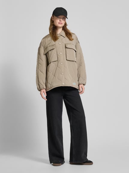 American Vintage Steppjacke mit Brustpattentaschen Modell 'IFABAY' Sand 1