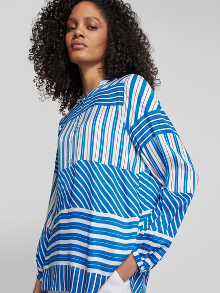 Seidensticker Bluse mit Allover-Muster Blau 3
