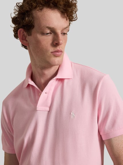 Polo Ralph Lauren regular fit poloshirt van puur katoen Felroze - 3