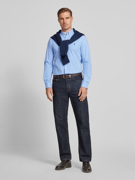 Polo Ralph Lauren Slim Fit Freizeithemd aus Baumwoll-Mix Hellblau 1