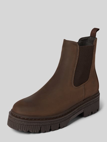 Tamaris Chelsea Boots aus echtem Rindsleder Dunkelbraun 1