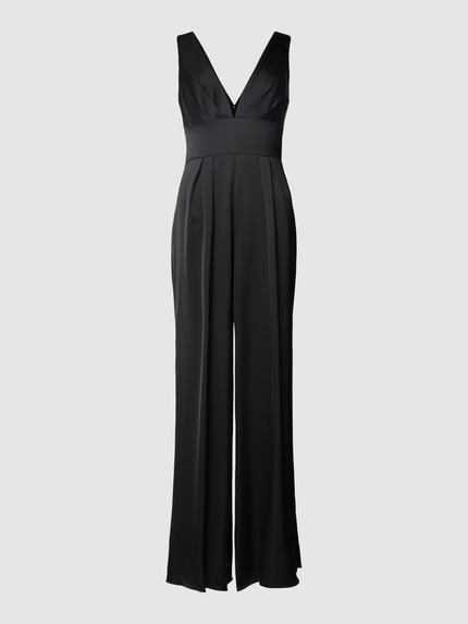 Mascara Jumpsuit met V-hals Zwart - 2
