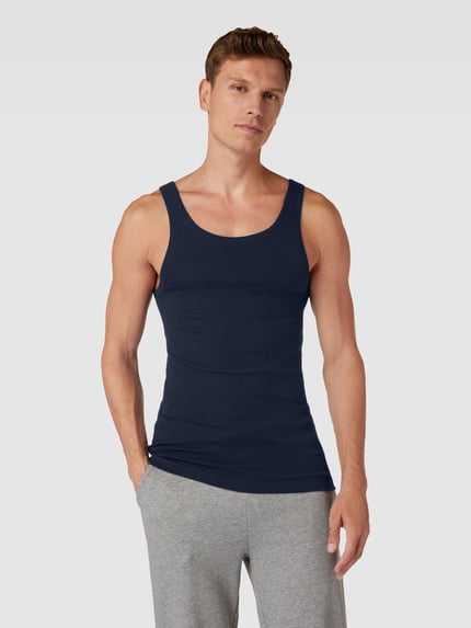 SCHIESSER Top mit U-Ausschnitt Modell 'Ludwig' Dunkelblau 4