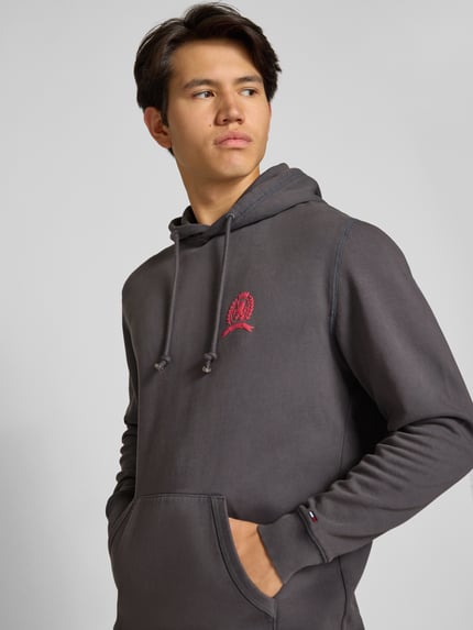 Tommy Jeans Regular Fit Hoodie aus Baumwoll-Mix Black 3