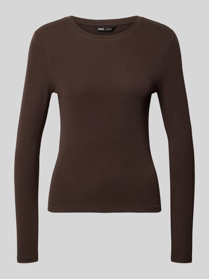 bluzka z długim rękawem o kroju regular fit z mieszanka bawełny model 'RILEY' Shop The Look MANNEQUINE