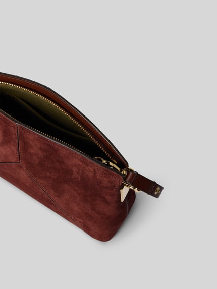 Victoria Beckham Torba na ramię z wytłoczonym logo Ciemnobrązowy 5