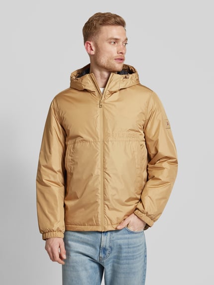 Tommy Hilfiger Windbreaker mit Label-Schriftzug Camel 4